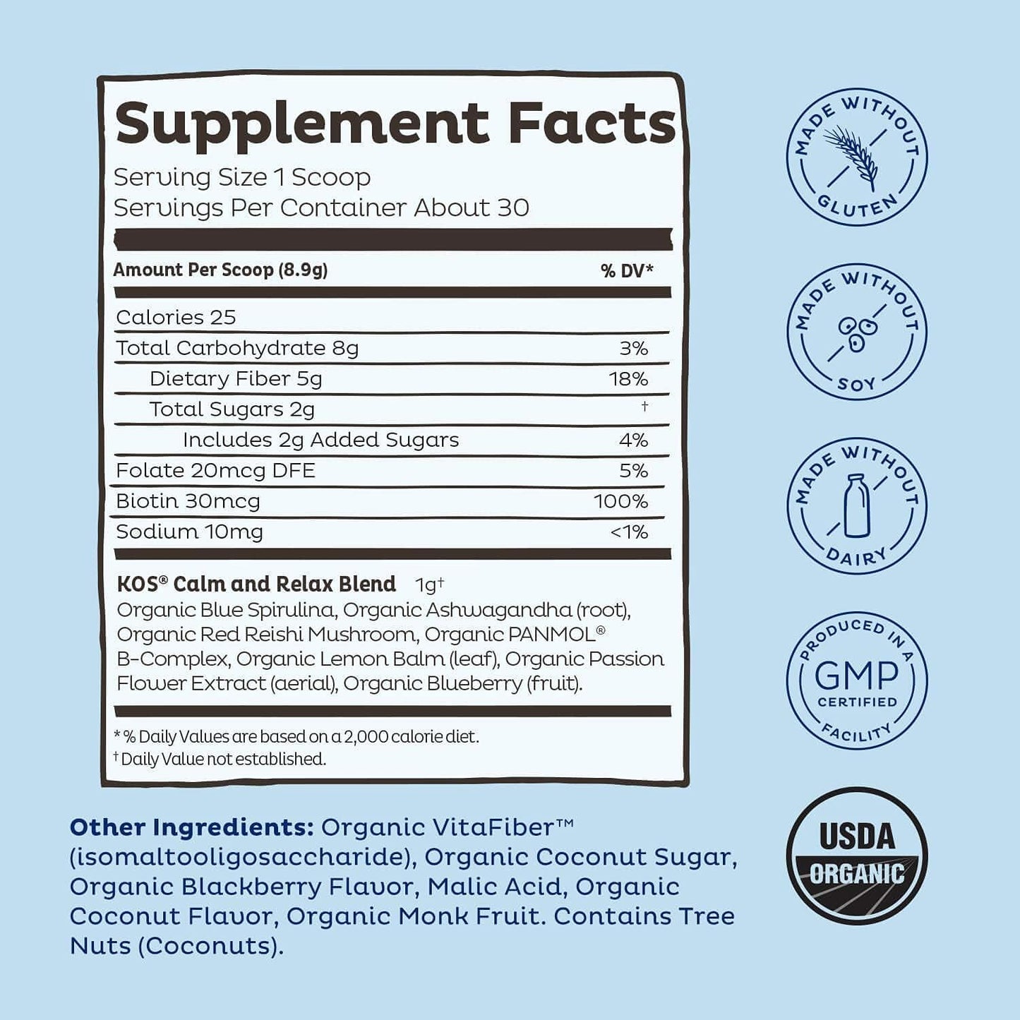 Kos - Blue Spiru Blend Calm - 1 Each -8.78 Oz