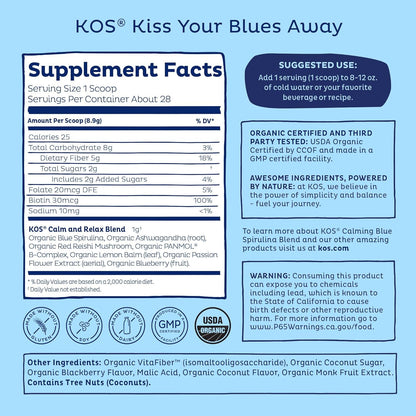 Kos - Blue Spiru Blend Calm - 1 Each -8.78 Oz
