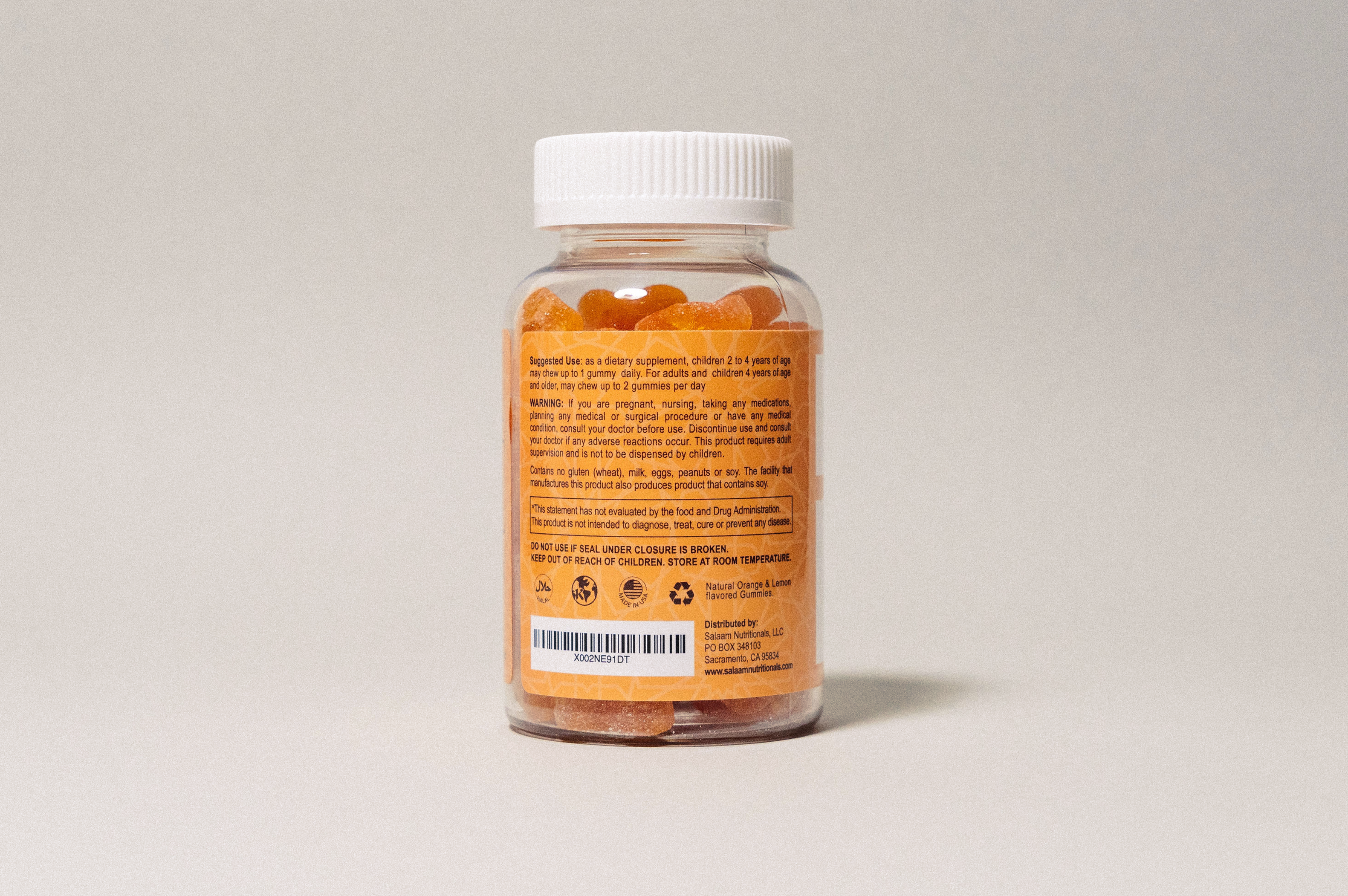 Halal Vitamin C Chewable Gummies - 60 Count | Salaam Nutritionals